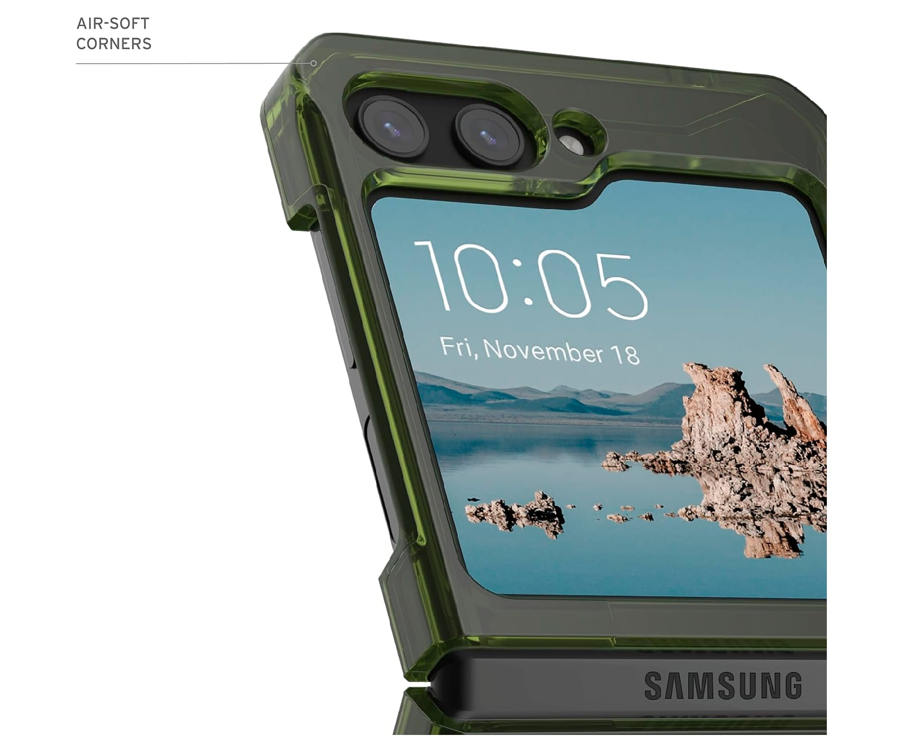 Backcover, 5G, grau Pro, Z space ARMOR Samsung, Plyo olive GEAR Galaxy / Flip5 (transparent) URBAN