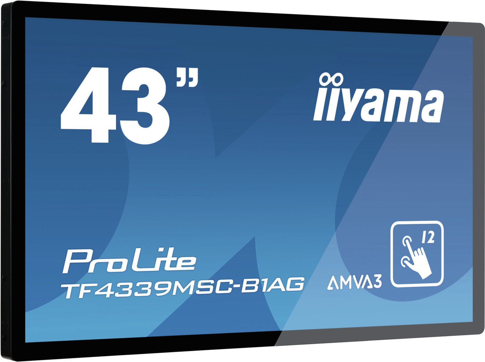Monitor iiyama ProLite de 43 pulgadas con función de pantalla táctil.