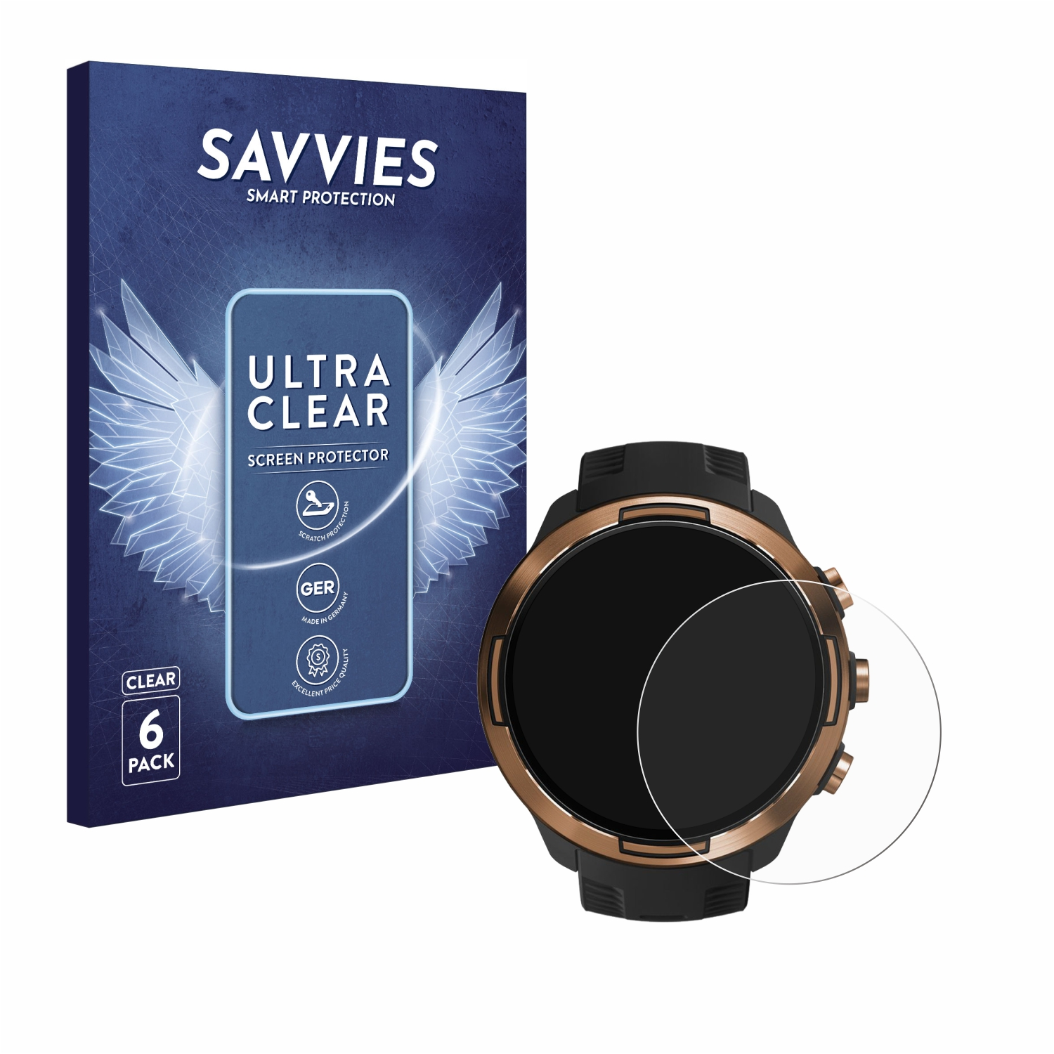 9 Schutzfolie(für klare Suunto 6x Baro) SAVVIES