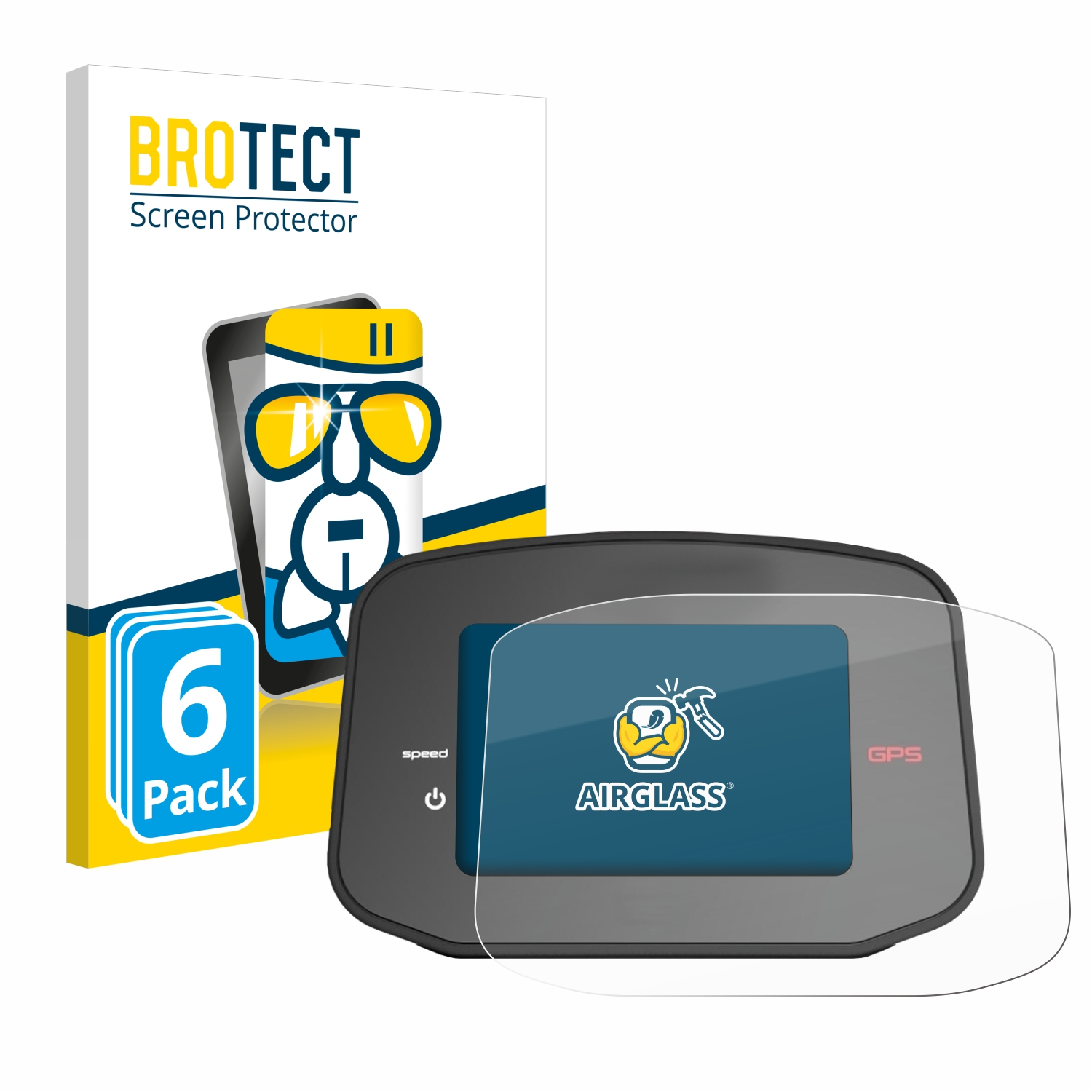 BROTECT 6x Airglass klare Schutzfolie(für GPS) CT8 PowaKaddy