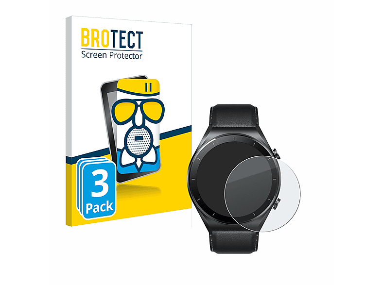 BROTECT 3x Airglass matte Schutzfolie(für Xiaomi Watch S1)