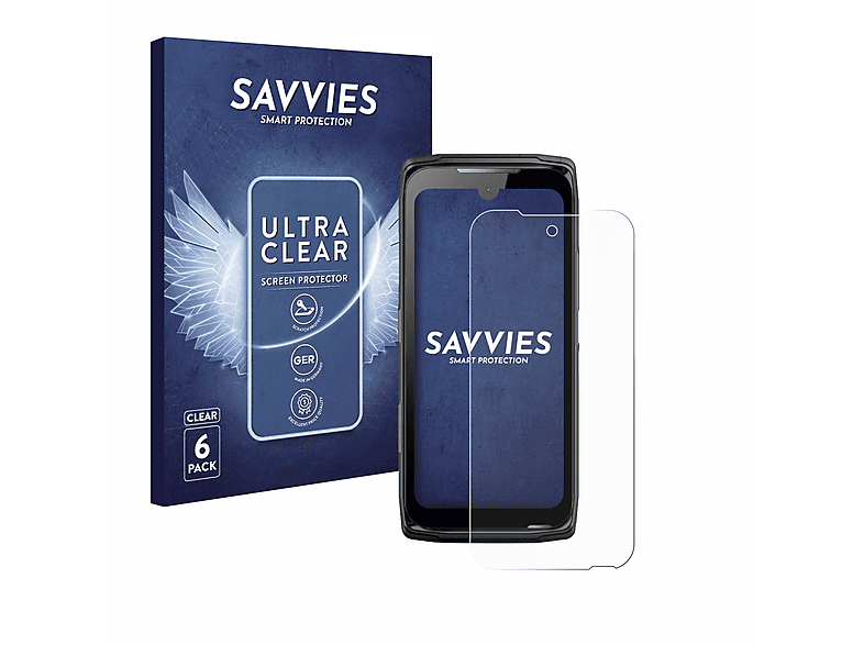 SAVVIES 6x klare Schutzfolie(für Crosscall Core-Z5) | Displayschutzfolien & Gläser