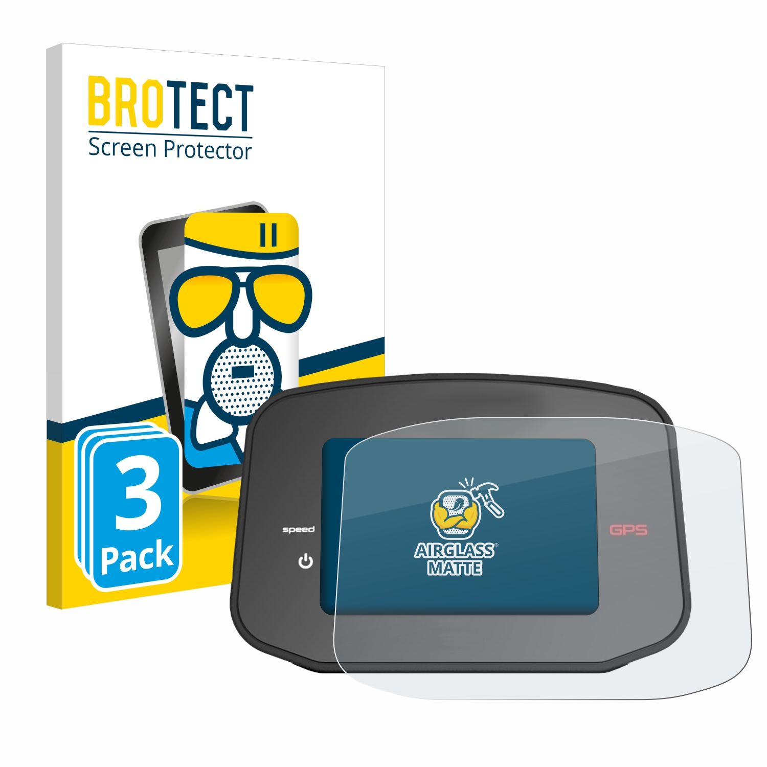 BROTECT 3x Airglass matte Schutzfolie(für GPS) CT8 PowaKaddy