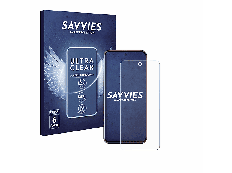 SAVVIES 6x klare Schutzfolie(für U23) HTC