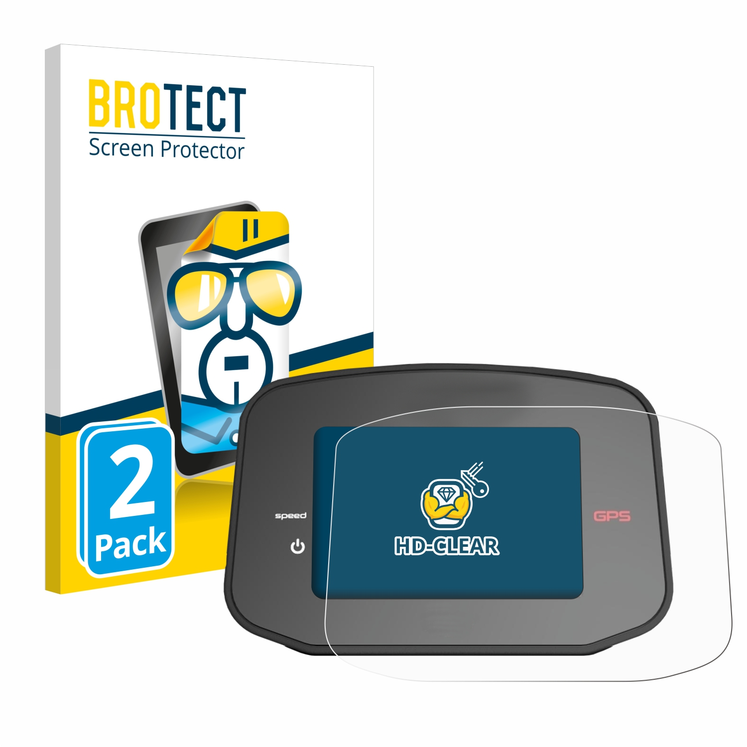 BROTECT 2x klare CT8 GPS) Schutzfolie(für PowaKaddy