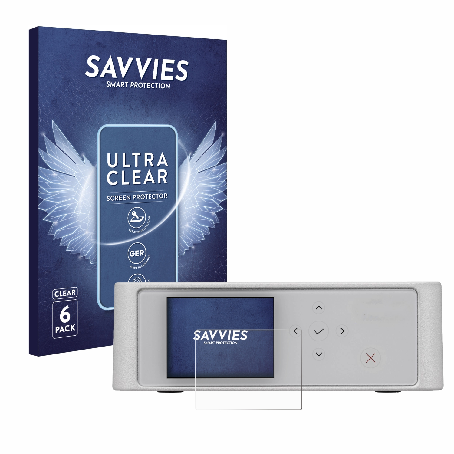 SAVVIES 6x klare Schutzfolie(für KoCoConnector MED+) KoCoBox