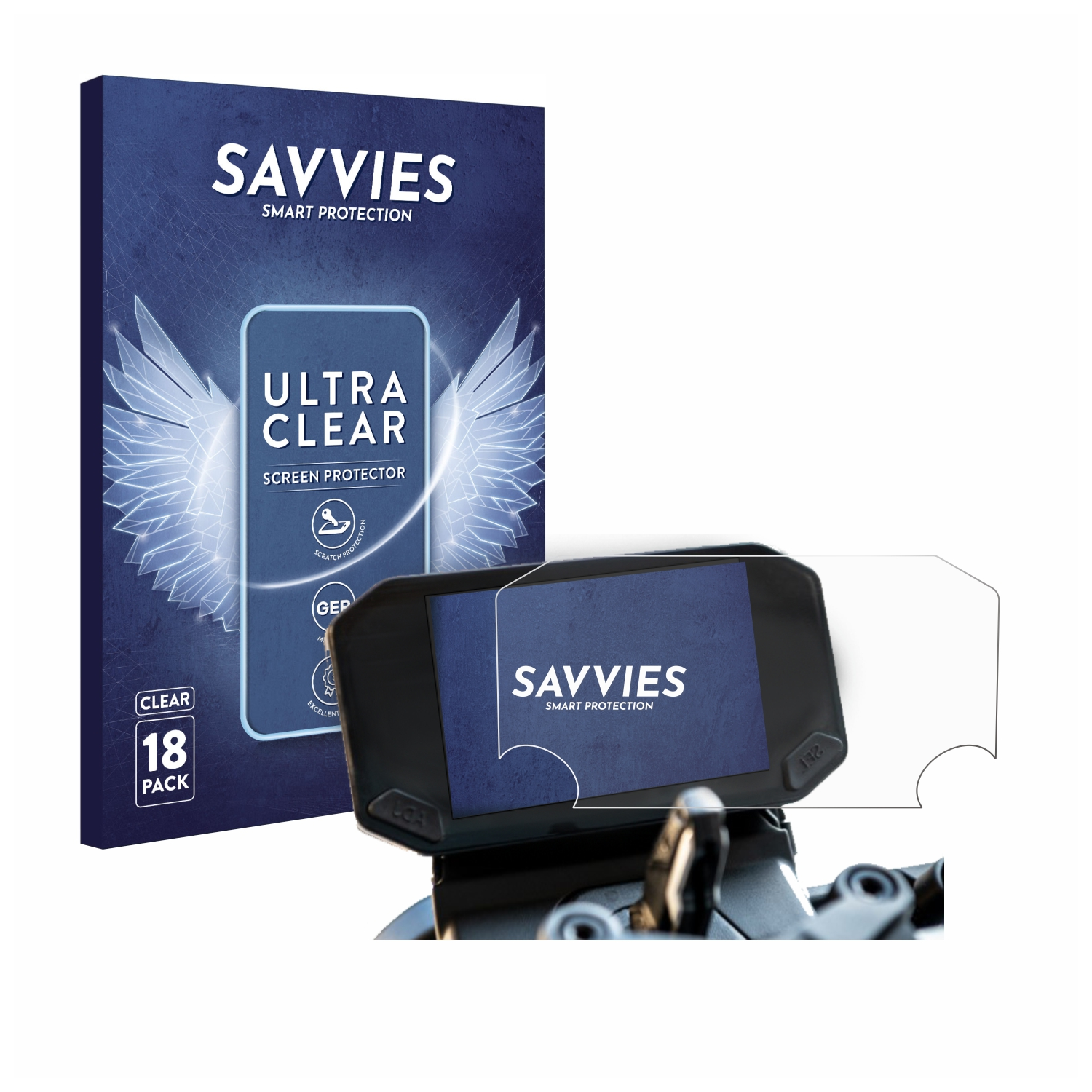 SAVVIES 18x klare Schutzfolie(für VOGE 350 AC)