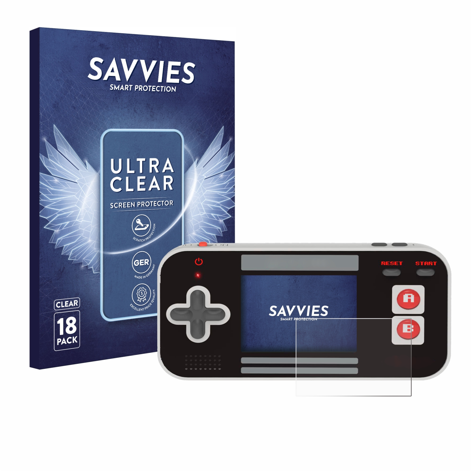 SAVVIES 18x klare Schutzfolie(für Gamer Classic) Arcade My V
