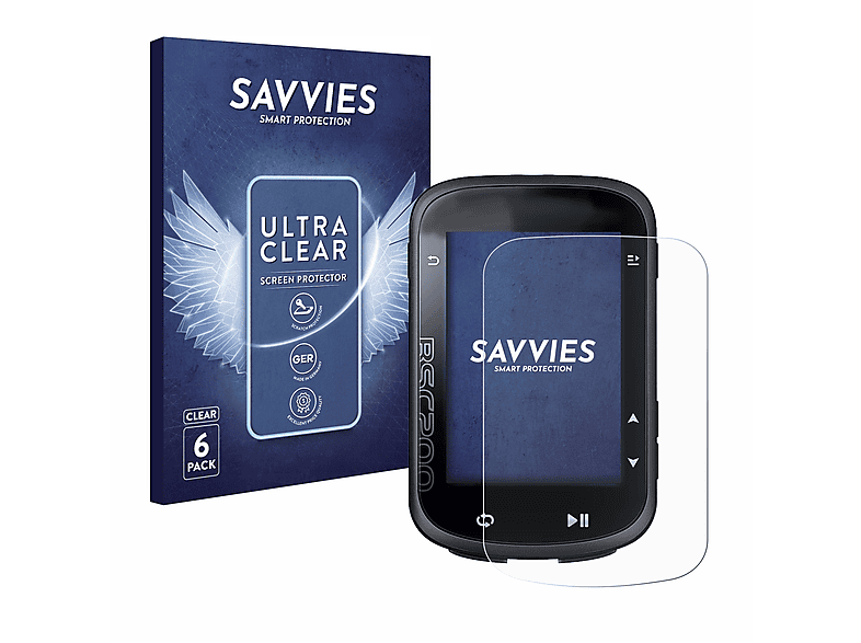 SAVVIES Schutzfolie(für igpsport 6x BSC200) klare