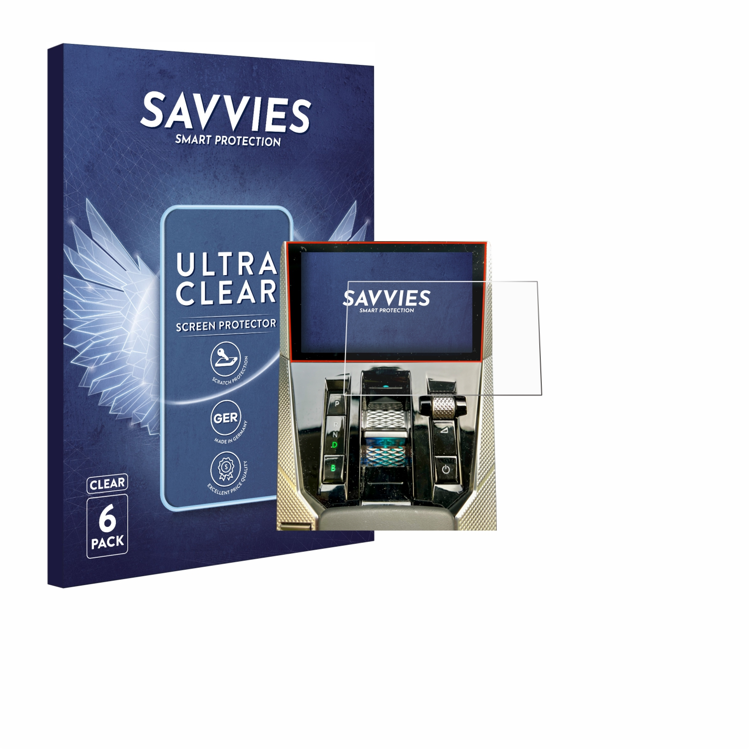 6x klare Touch) Smart 4 SAVVIES DS Schutzfolie(für