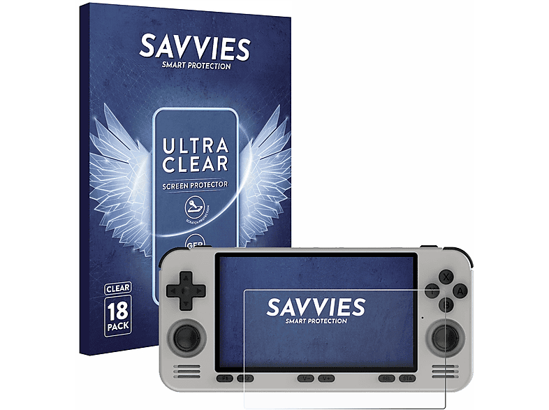 SAVVIES 18x klare Schutzfolie(für Powkiddy MAX3 RGB10 Pro)