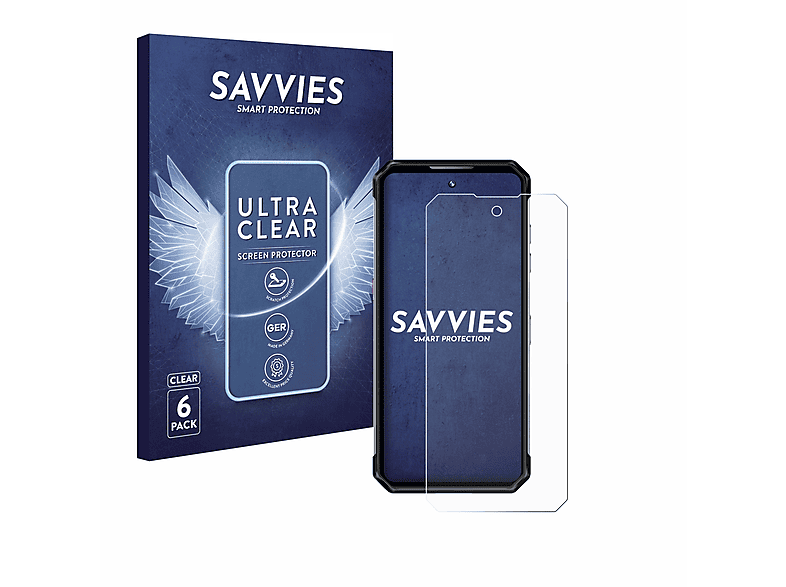SAVVIES 6x klare Schutzfolie(für Oukitel WP21 Ultra)