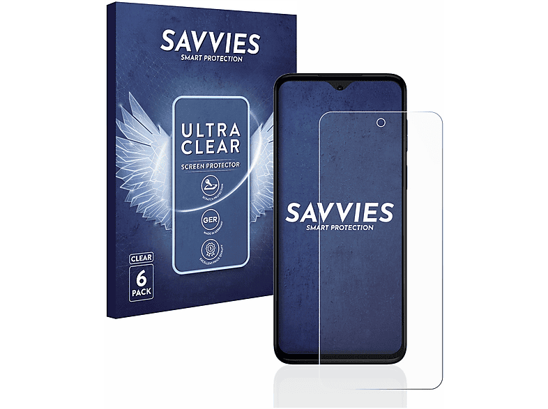 SAVVIES 6x klare Schutzfolie(für Motorola Moto G Stylus (2023))