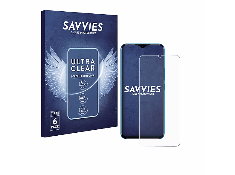 SAVVIES 6x klare Schutzfolie(für Infinix Smart 6 HD)