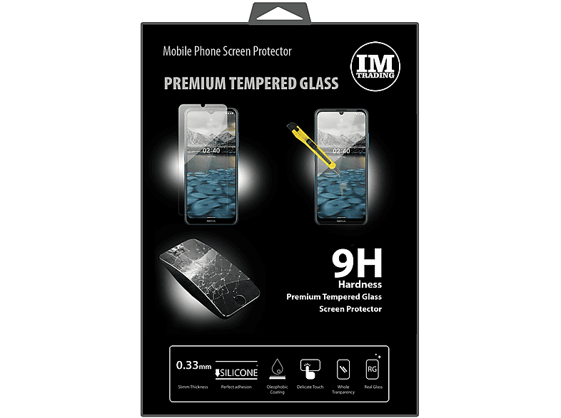 COFI cofi1453® Schutzglas 9H kompatibel mit Passgenau Glas Panzerfolie 2.4 Nokia Nokia Displayschutzfolie 2.4) Displayschutz(für