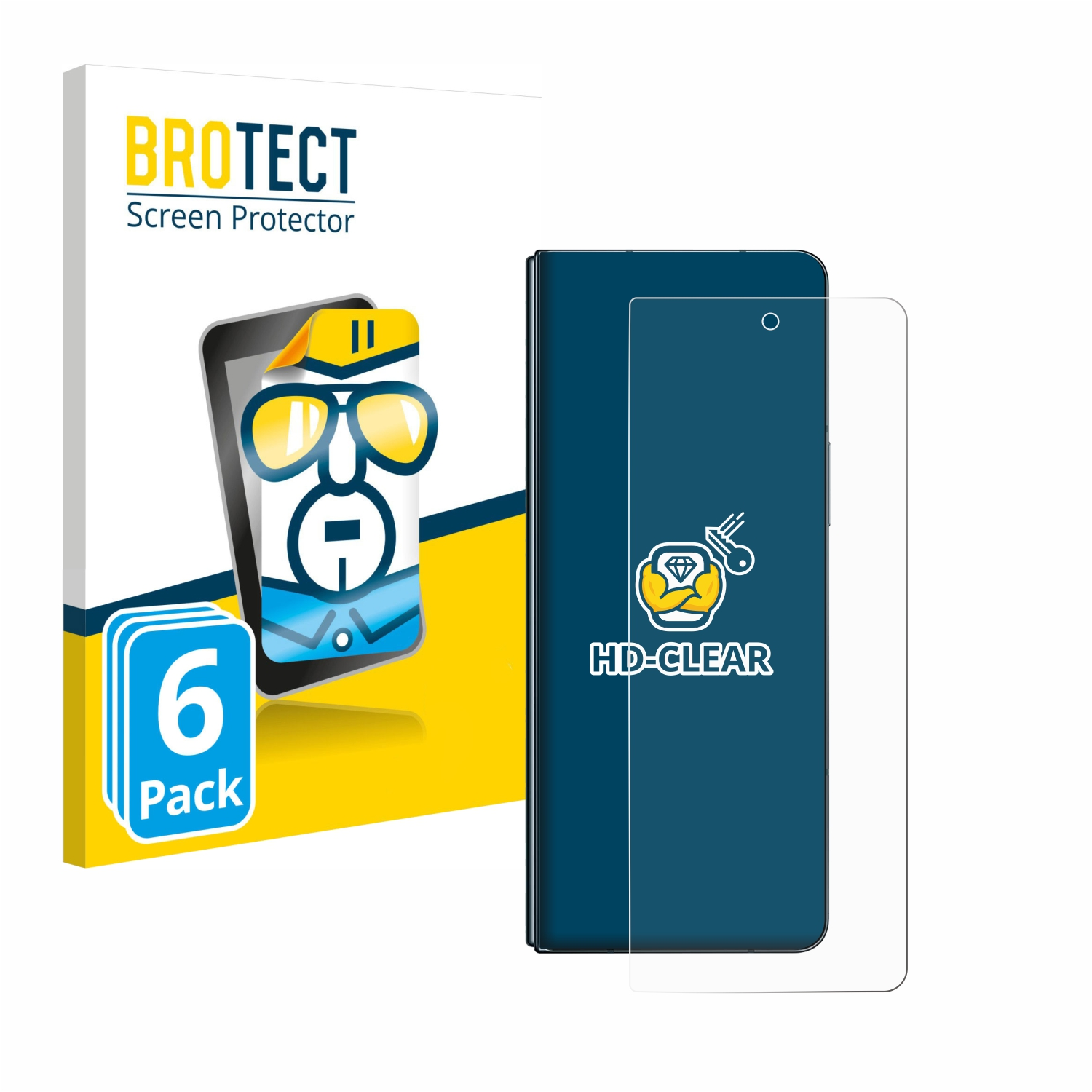 BROTECT 6x klare Fold 4) Schutzfolie(für Galaxy Z Samsung