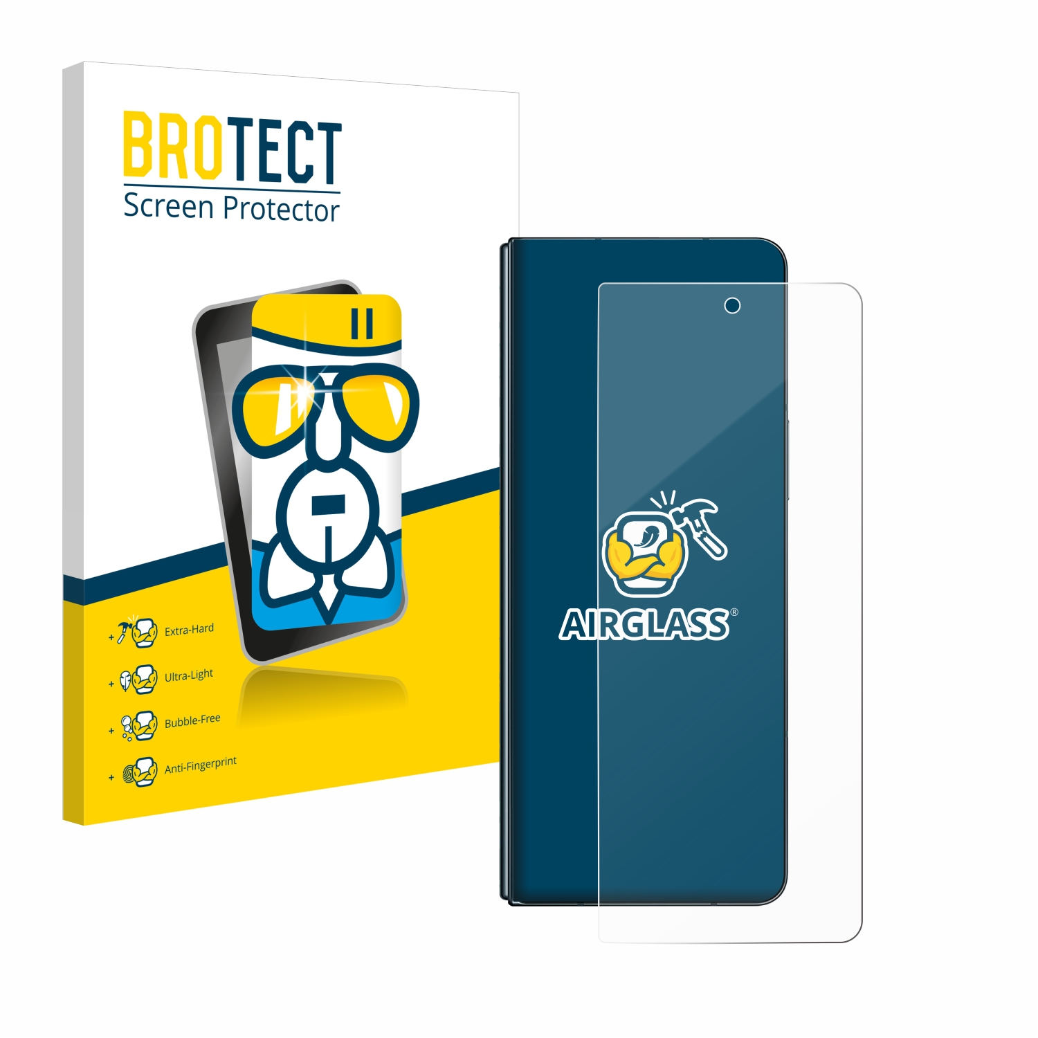 BROTECT Airglass klare Galaxy 4) Z Fold Samsung Schutzfolie(für