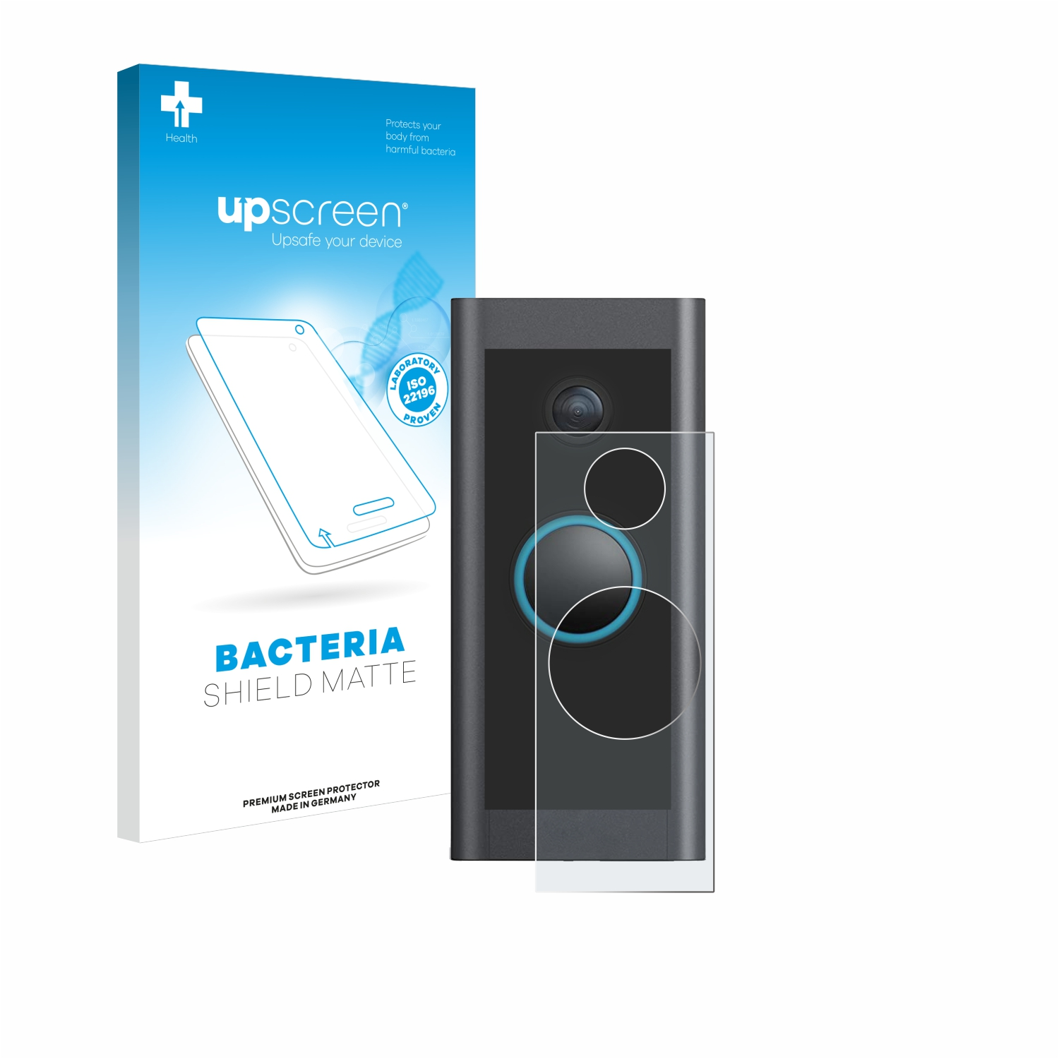 UPSCREEN antibakteriell entspiegelt matte Schutzfolie(für Video Ring Doorbell Wired)