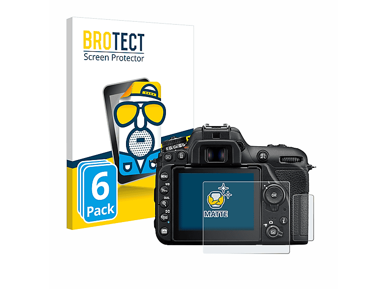 BROTECT 6x Schutzfolie(für Nikon D7500) matte