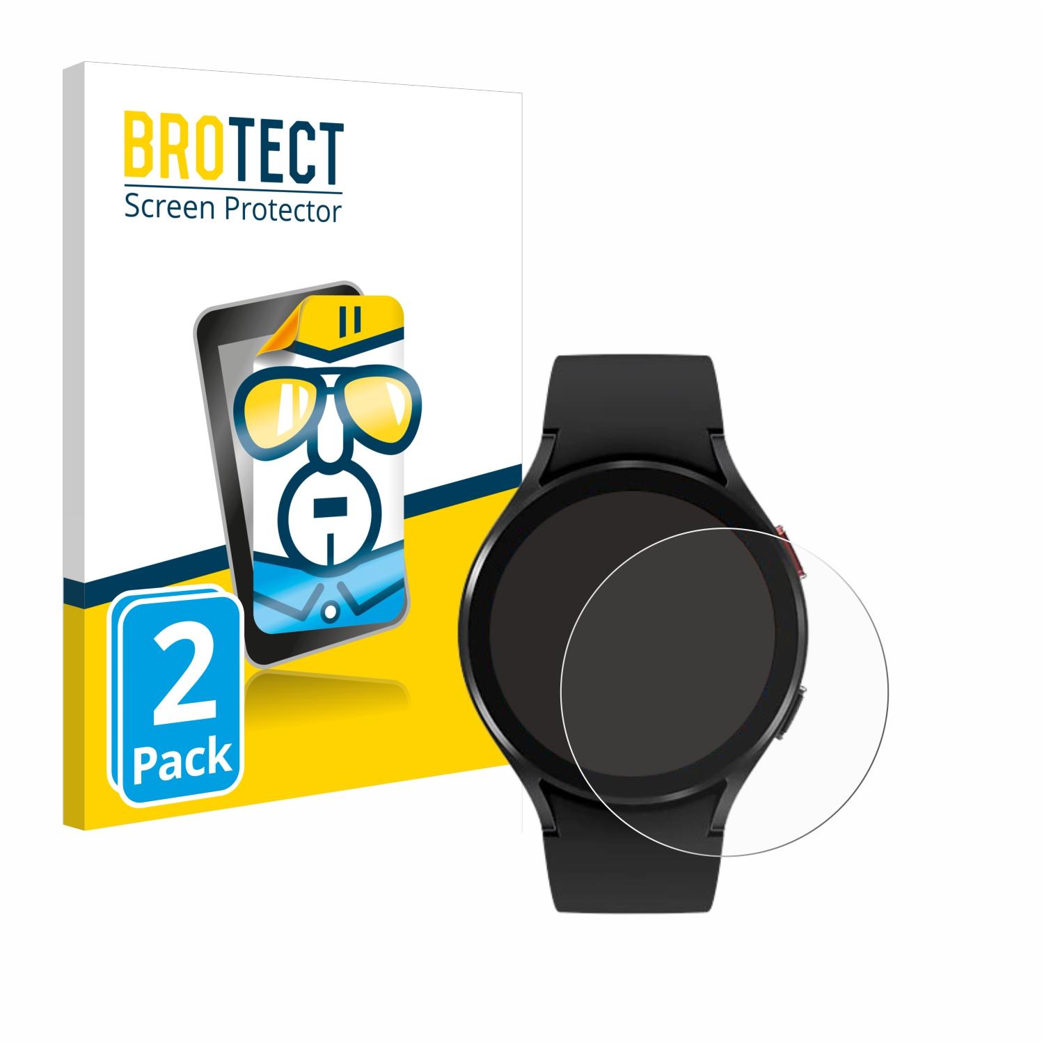 2x (44mm)) BROTECT Samsung Schutzfolie(für klare 4 Watch Galaxy