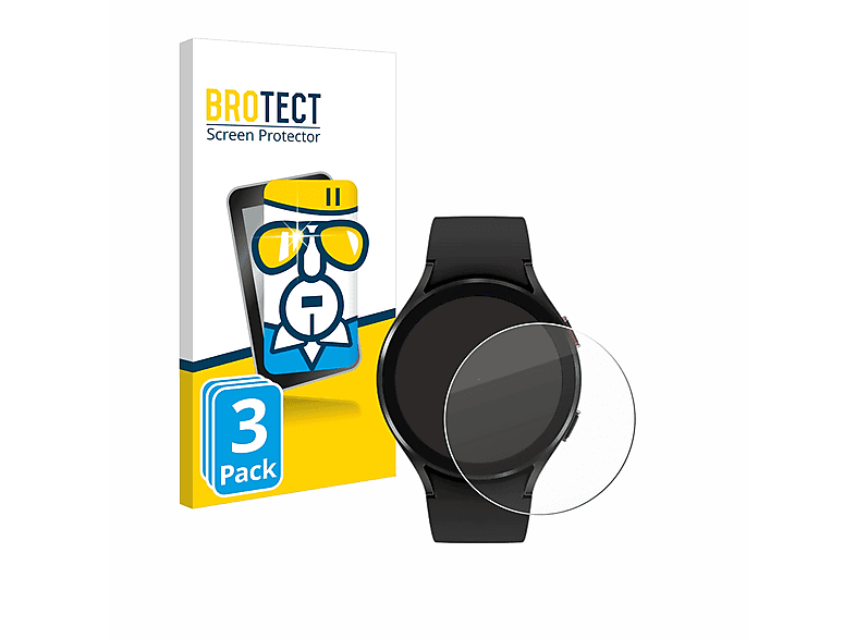 BROTECT 3x 9H klares Schutzglas(für 4 Watch Samsung (44mm)) Galaxy