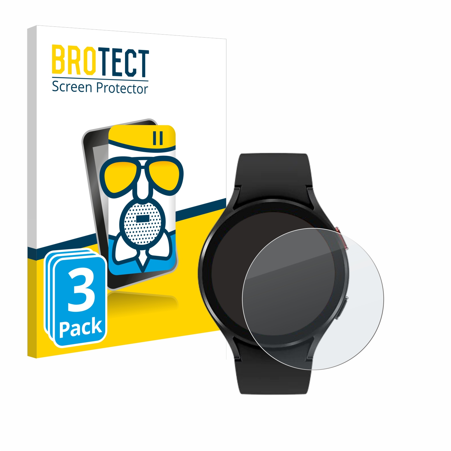 BROTECT 3x Airglass matte Schutzfolie(für Samsung (44mm)) 4 Galaxy Watch