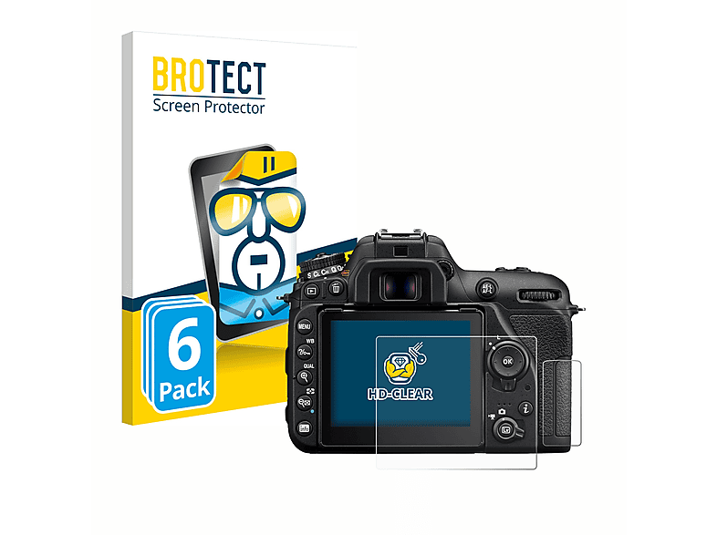 6x Nikon BROTECT Schutzfolie(für klare D7500)