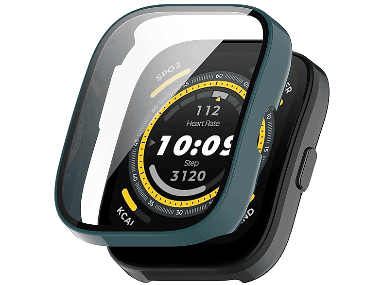 WIGENTO Kunststoff Smart Schutz Hülle(für 5) Hülle mit Glas Amazfit Bip Watch H9 Watch
