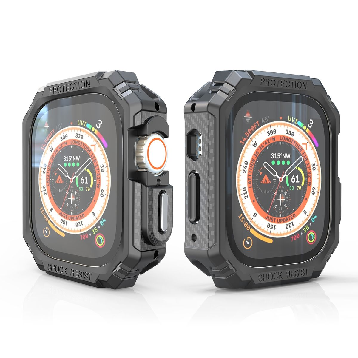 Watch Design WIGENTO + Ultra 2 Hülle 1 Smartwatchhülle(für Shockproof 49mm) Apple