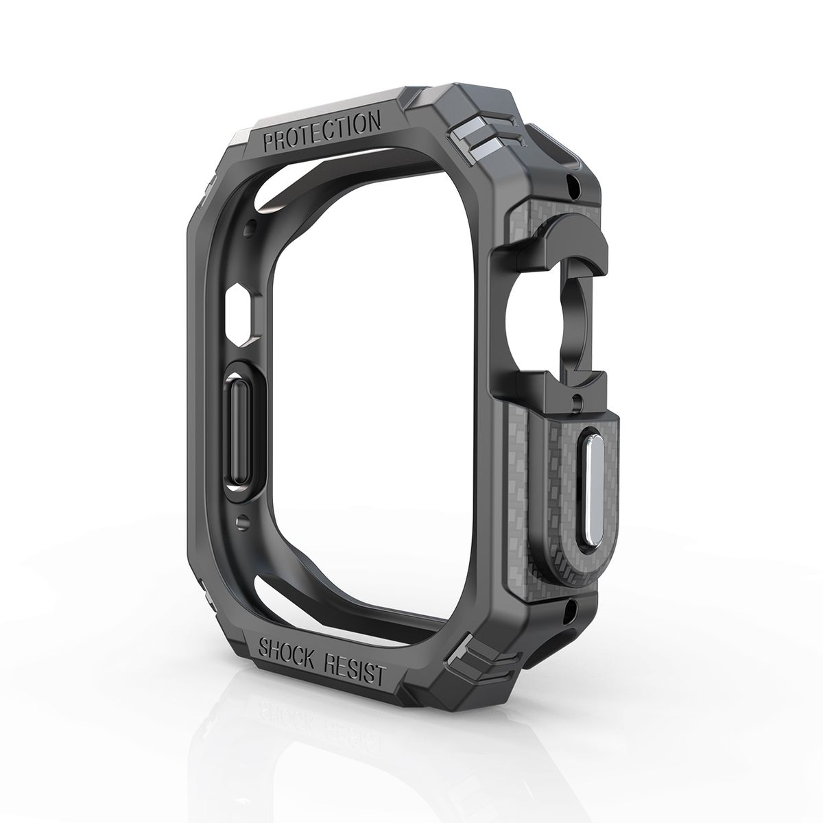 Apple Watch Hülle Ultra 49mm) Shockproof Design 1 + WIGENTO 2 Smartwatchhülle(für