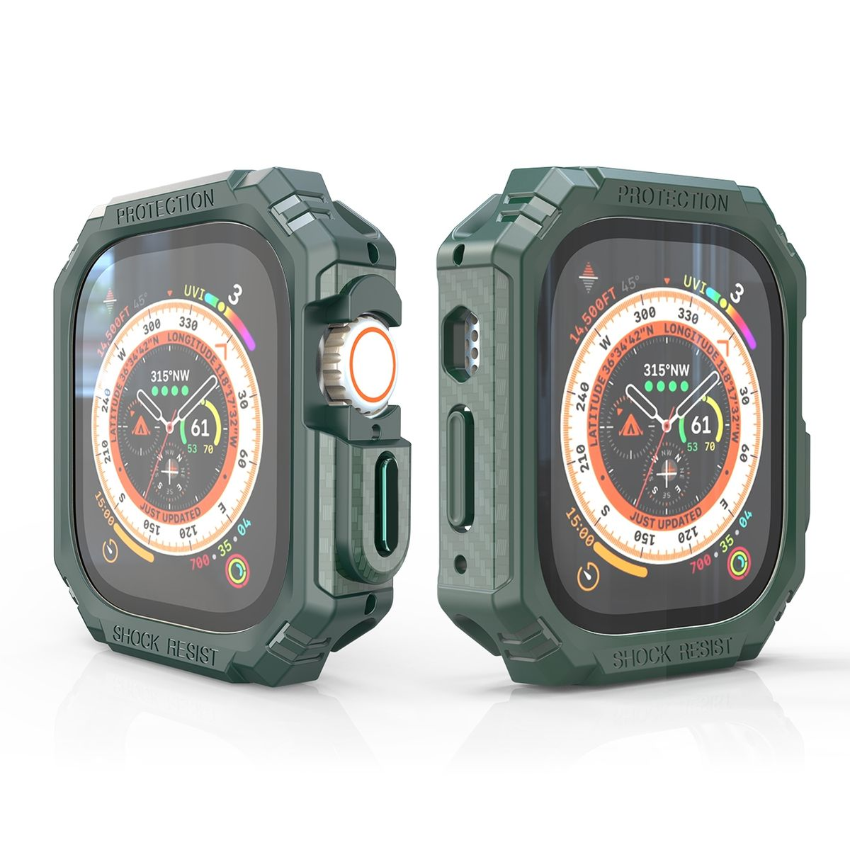 Smartwatchhülle(für 2 Shockproof 1 Design WIGENTO Hülle Ultra Watch + Apple 49mm)