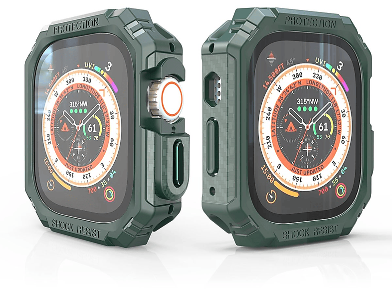 Shockproof Hülle 2 + 1 Smartwatchhülle(für Ultra 49mm) Apple Watch Design WIGENTO