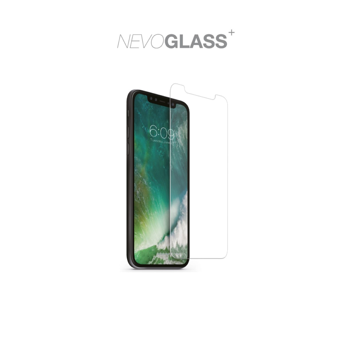 APP(für tempered - 14 NEVOGLASS Glass Pro) Apple ohne EASY tempered NEVOGLASS -6.1 NEVOX iPhone Glass