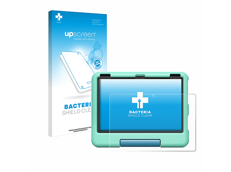 UPSCREEN antibakteriell klare Schutzfolie(für Amazon Fire HD 10 Kids 2023) | Tabletschutzfolien