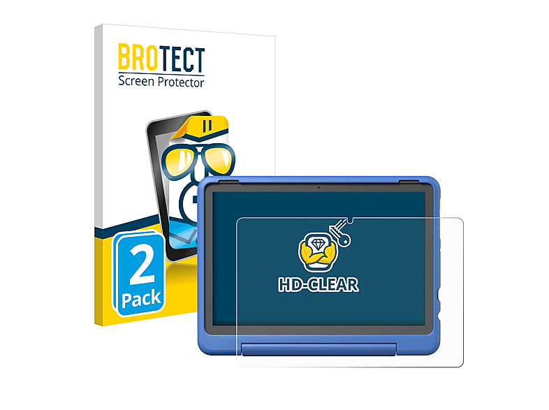 BROTECT 2x klare Schutzfolie(für Amazon HD 10 Kids Fire Pro 2023)