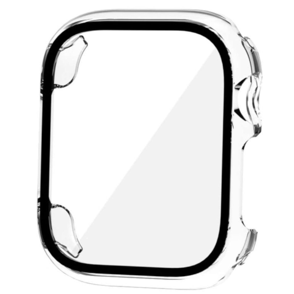 WIGENTO 2 in 1 Schock 44mm) Hülle Series 9 Apple und Watch 5 45mm H9 Design Hart SE 8 Glas 2023 6 Smartwatchhülle(für 4 / + 2022 7