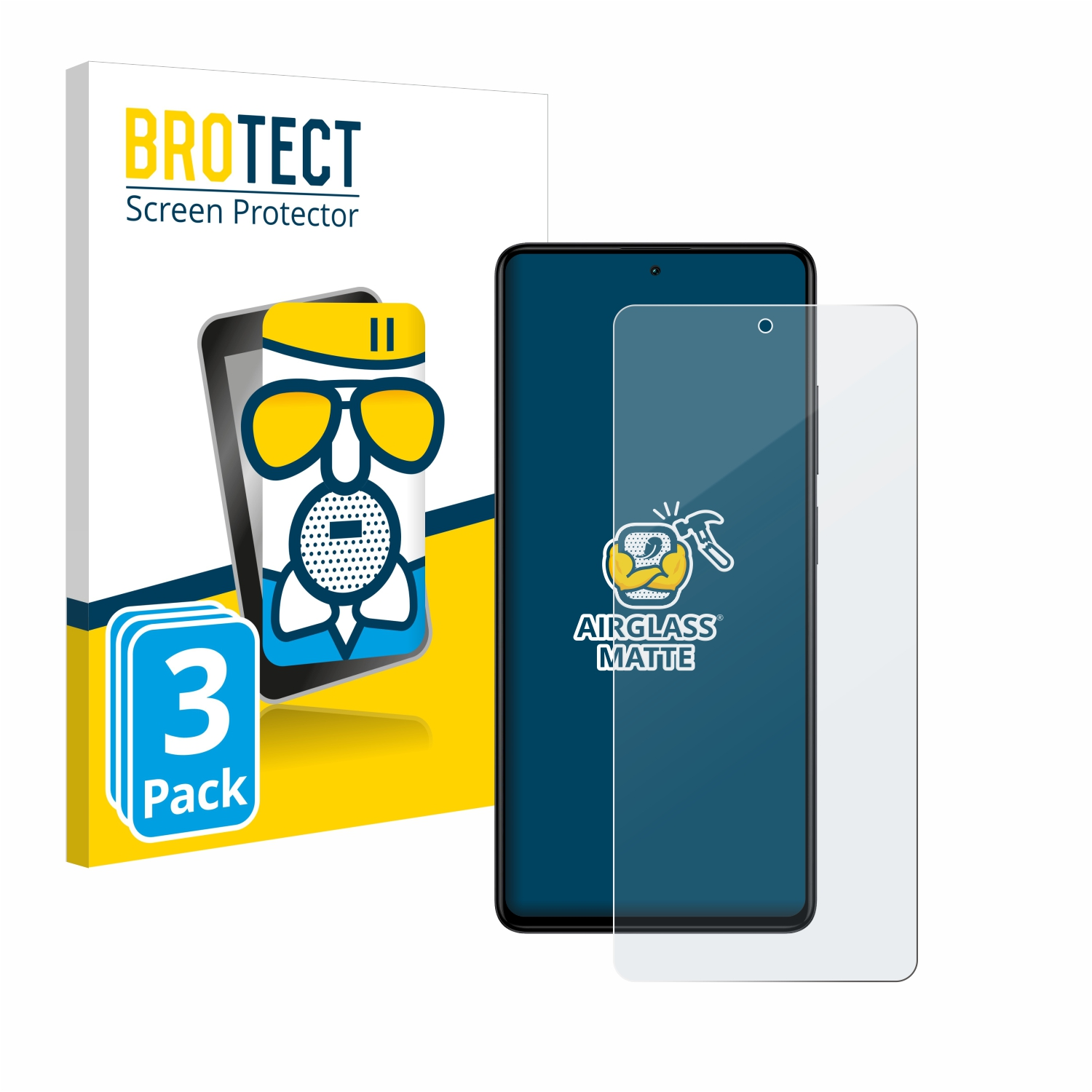 BROTECT 3x Airglass Pro+) Schutzfolie(für Xiaomi Note 12 Redmi matte