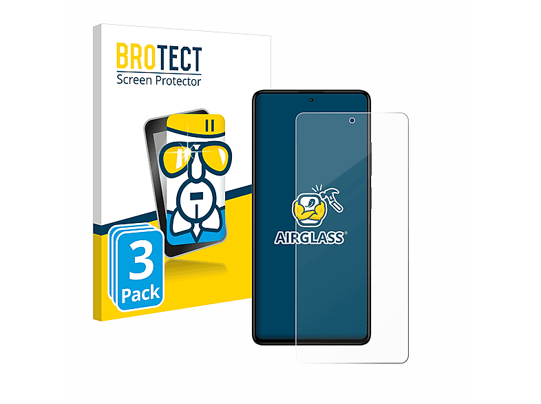 BROTECT 3x Airglass klare Schutzfolie(für Xiaomi Redmi Note 12 Pro+)