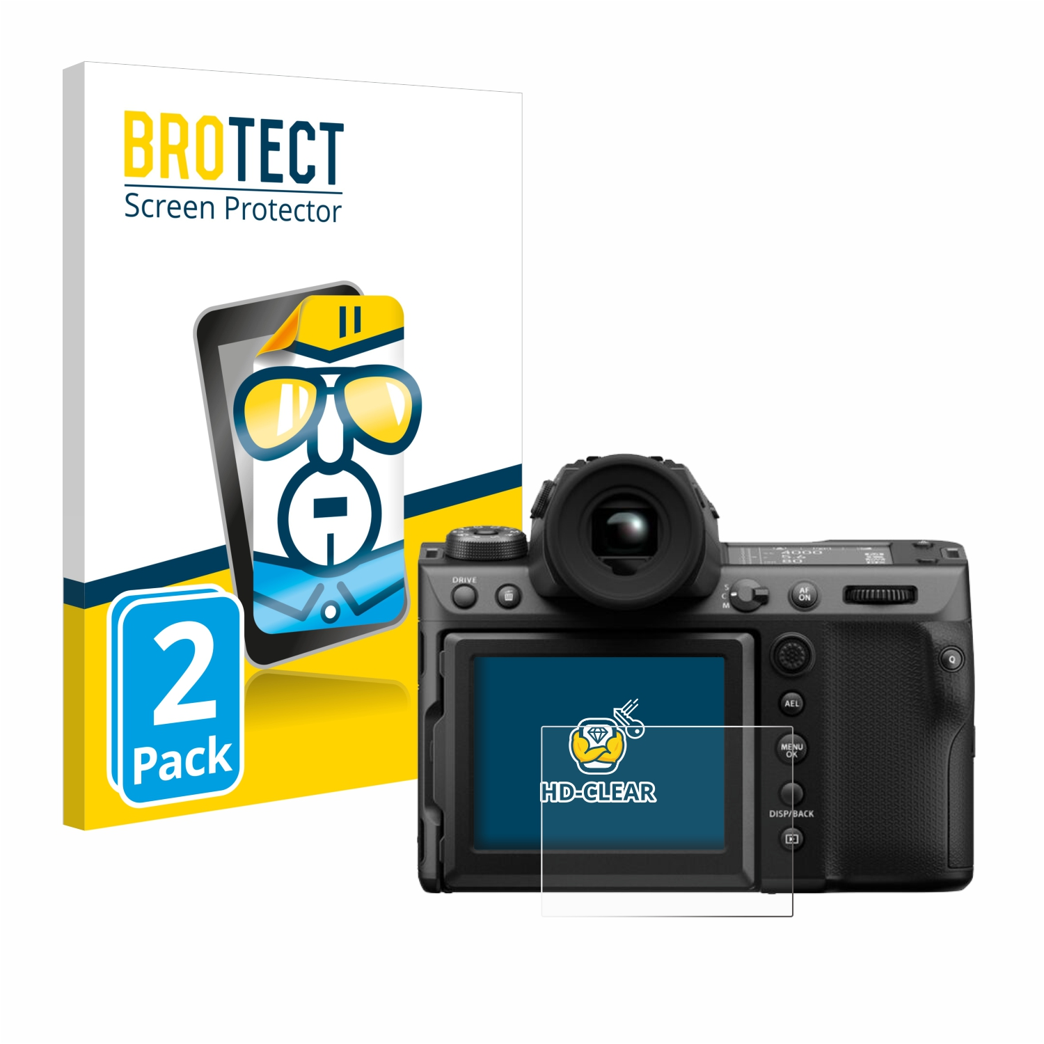 BROTECT 2x klare Schutzfolie(für II) GFX100 Fujifilm