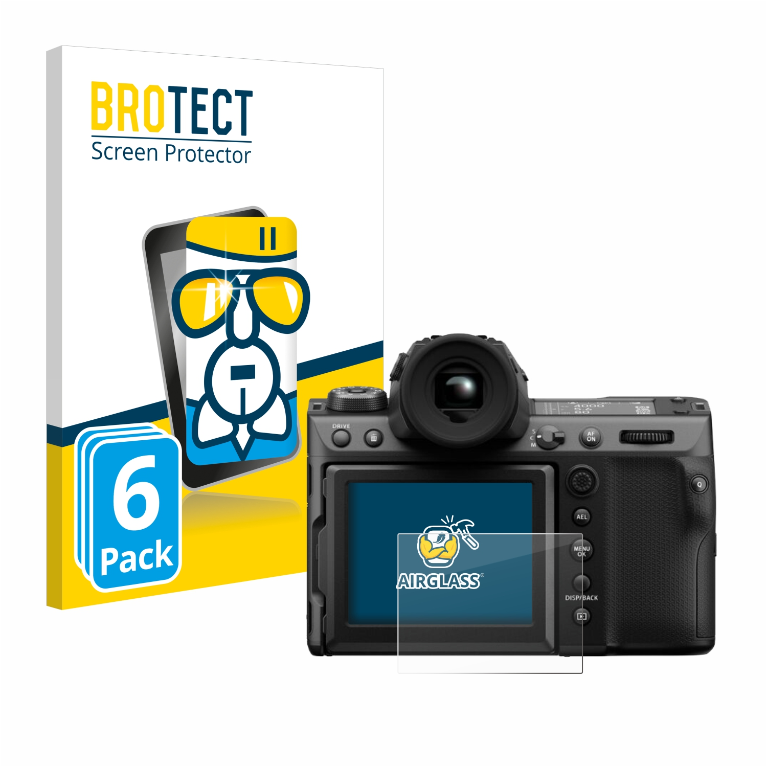 6x II) GFX100 Schutzfolie(für BROTECT klare Airglass Fujifilm