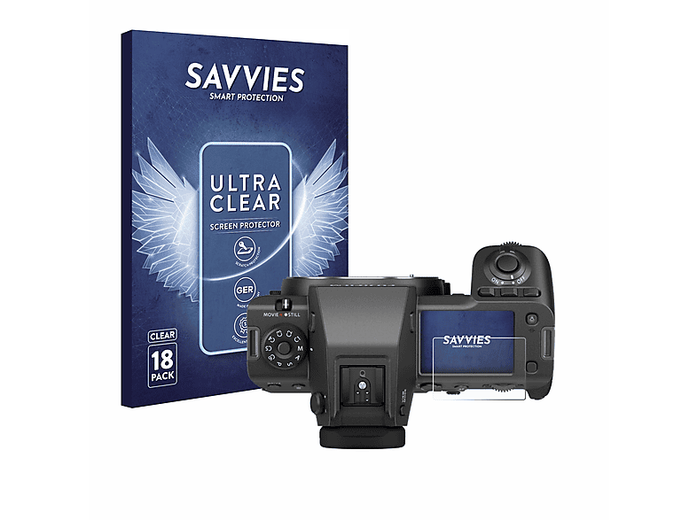SAVVIES 18x klare II) GFX100 Fujifilm Schutzfolie(für