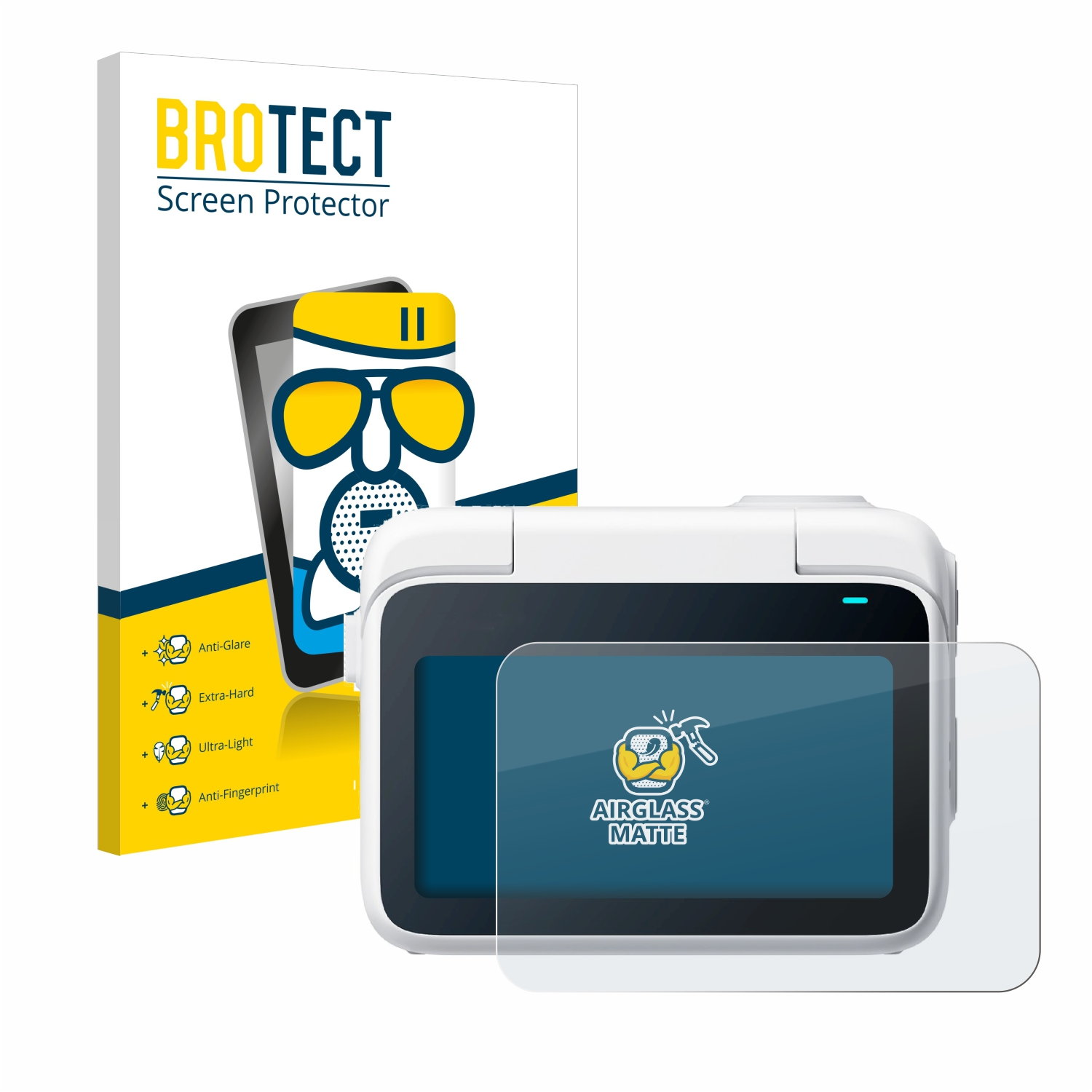 Schutzfolie(für Cam) matte Airglass BROTECT Action 3 Insta360 Go