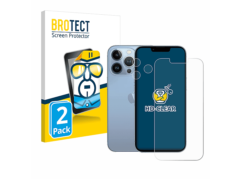 BROTECT 2x klare Schutzfolie(für Apple iPhone 13 Pro)
