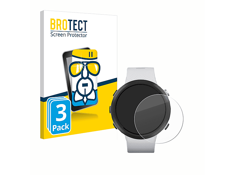 klare Garmin 2) Schutzfolie(für Airglass BROTECT 3x Swim