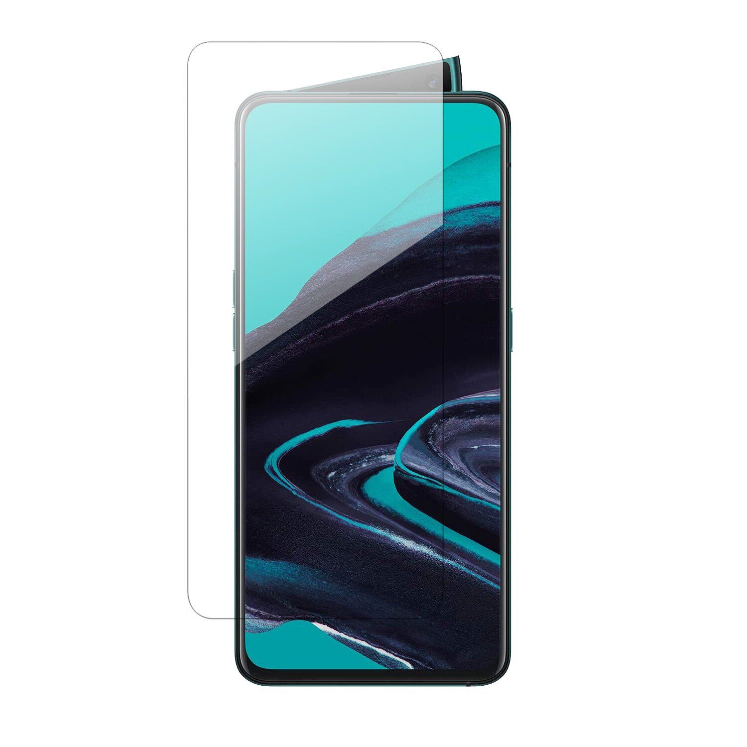 COFI cofi1453® Schutzglas 9H kompatibel Glas Displayschutzfolie mit Oppo Displayschutz(für Panzerfolie Reno Oppo Reno Passgenau 2) 2