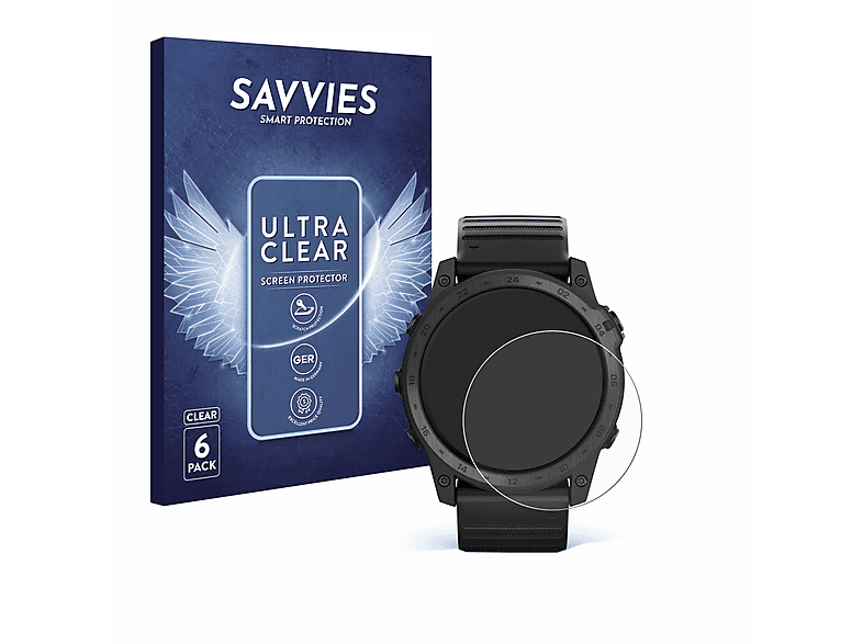 SAVVIES 6x klare Schutzfolie(für Garmin Tactix Pro) 7