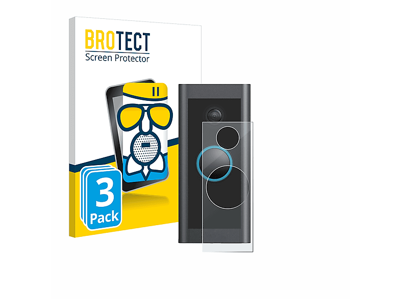 BROTECT 3x Airglass matte Schutzfolie(für Ring Video Doorbell Wired)