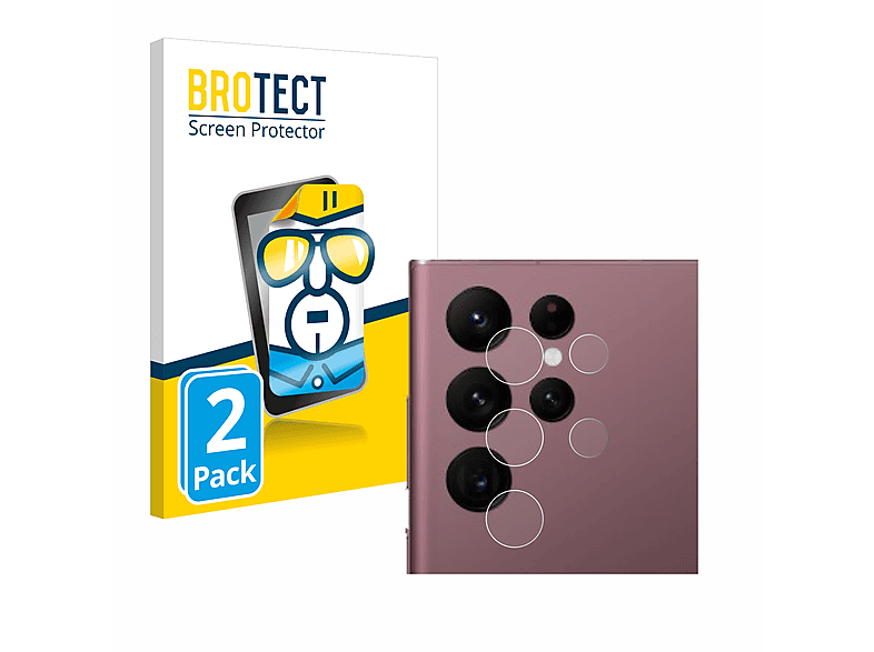 BROTECT 2x klare Schutzfolie(für Samsung Galaxy S22 Ultra 5G Enterprise Edition)