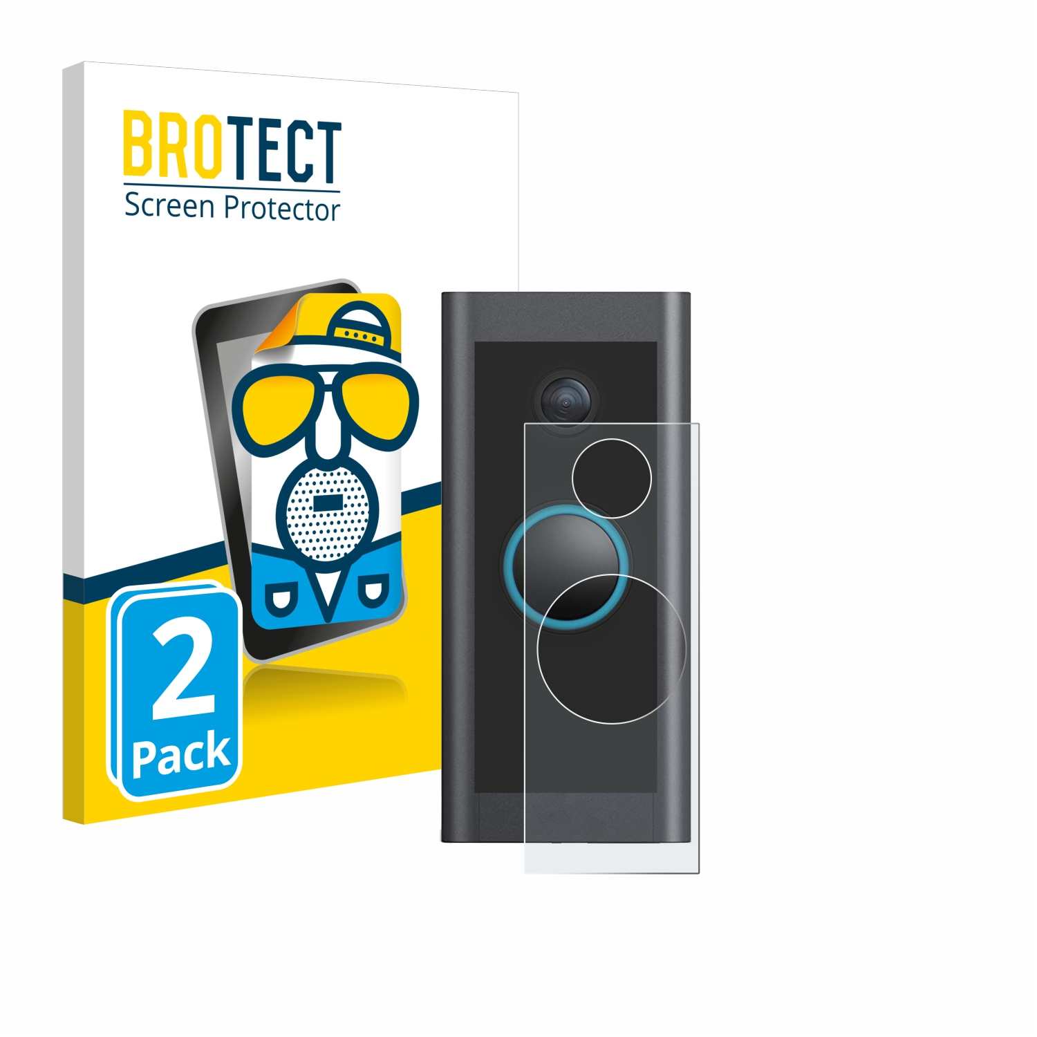 BROTECT 2x matte Schutzfolie(für Ring Video Wired) Doorbell