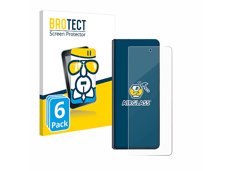 Fold Galaxy BROTECT 4) Airglass 6x Z Schutzfolie(für Samsung klare